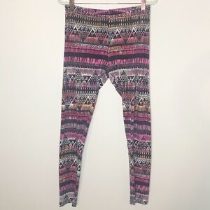 Mossimo Supply Co Pink and Black Geometric Leggings Large